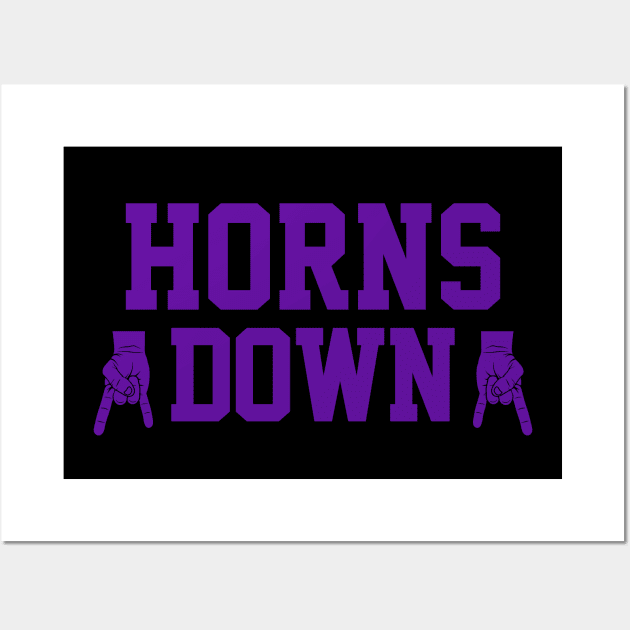 Horns Down - Black/Purple Wall Art by KFig21